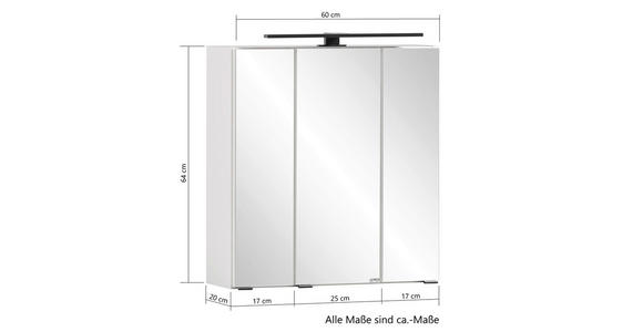 SPIEGELSCHRANK 60/64/20 cm  - Eiche Wotan/Schwarz, ROMANTIK / LANDHAUS, Glas/Holzwerkstoff (60/64/20cm) - Xora