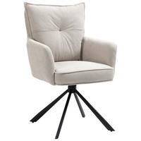 ARMLEHNSTUHL  in Eisen Cord  - Beige, Design, Textil/Metall (60/95/67cm) - Novel