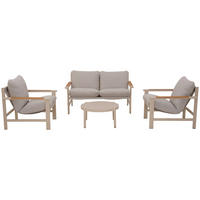 GARTENSET 4-teilig  - Beige/Hellgrau, Design, Glas/Textil - Ambia Garden