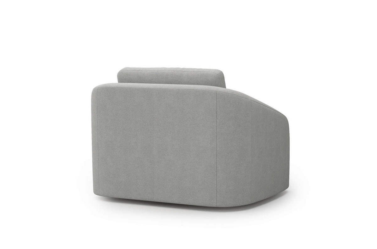 SESSEL in Mikrofaser Grau  - Schwarz/Grau, MODERN, Kunststoff/Textil (116/88/104cm) - Sit & More