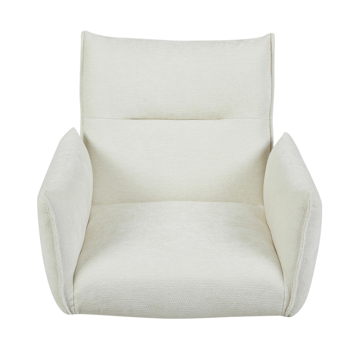 ARMLEHNSTUHL  Sitzfläche 360° drehbar, automatische Rückholfunktion Leinenoptik  - Beige/Schwarz, Design, Textil/Metall (67/86/62cm) - Stylife