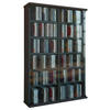 CD-REGAL Schwarz  - Schwarz, KONVENTIONELL, Glas/Holzwerkstoff (60/92/18cm) - MID.YOU