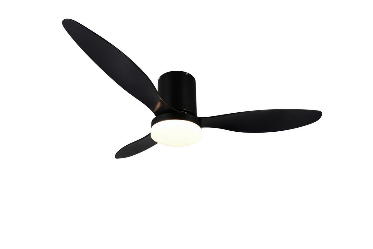 DECKENVENTILATOR  132,0/31,0 cm    - Schwarz, Konventionell, Kunststoff (132,0/31,0cm)