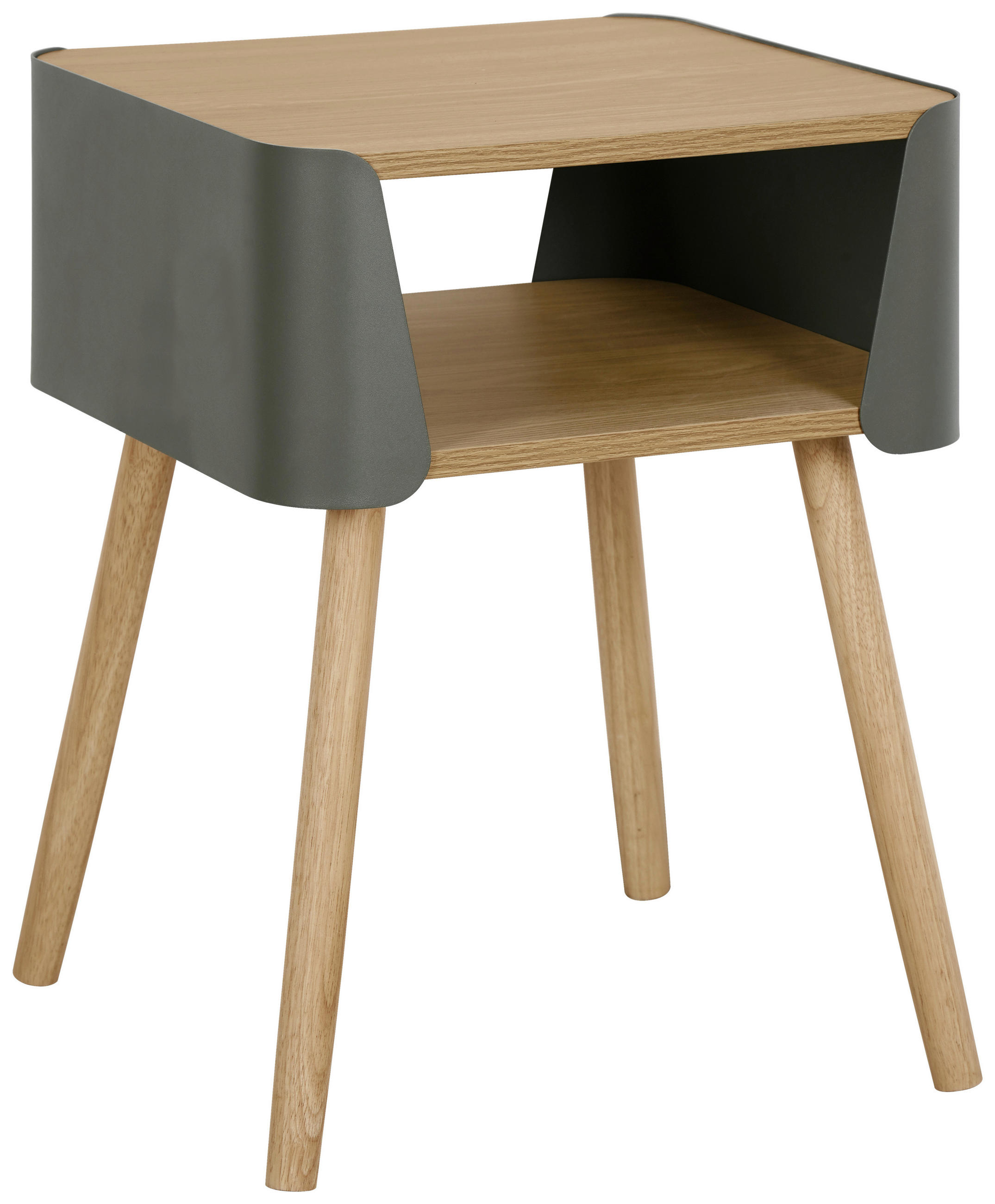 Xora Nachtschrank Grau, Natur 40x54.5x39 cm