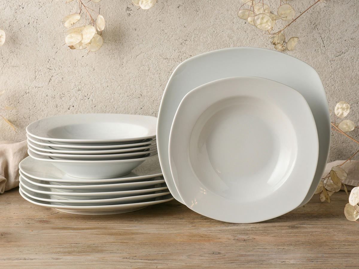 JÍDELNÍ SOUPRAVA, porcelán - bílá, keramika (28,5/22/31cm) - Creatable