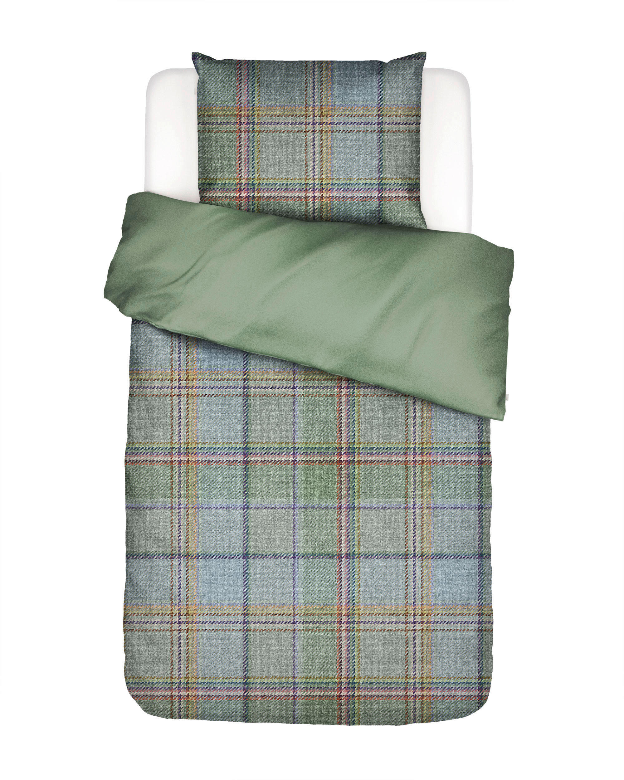BETTWÄSCHE Meau 155/220 cm  - Grün, KONVENTIONELL, Textil (155/220cm) - Essenza