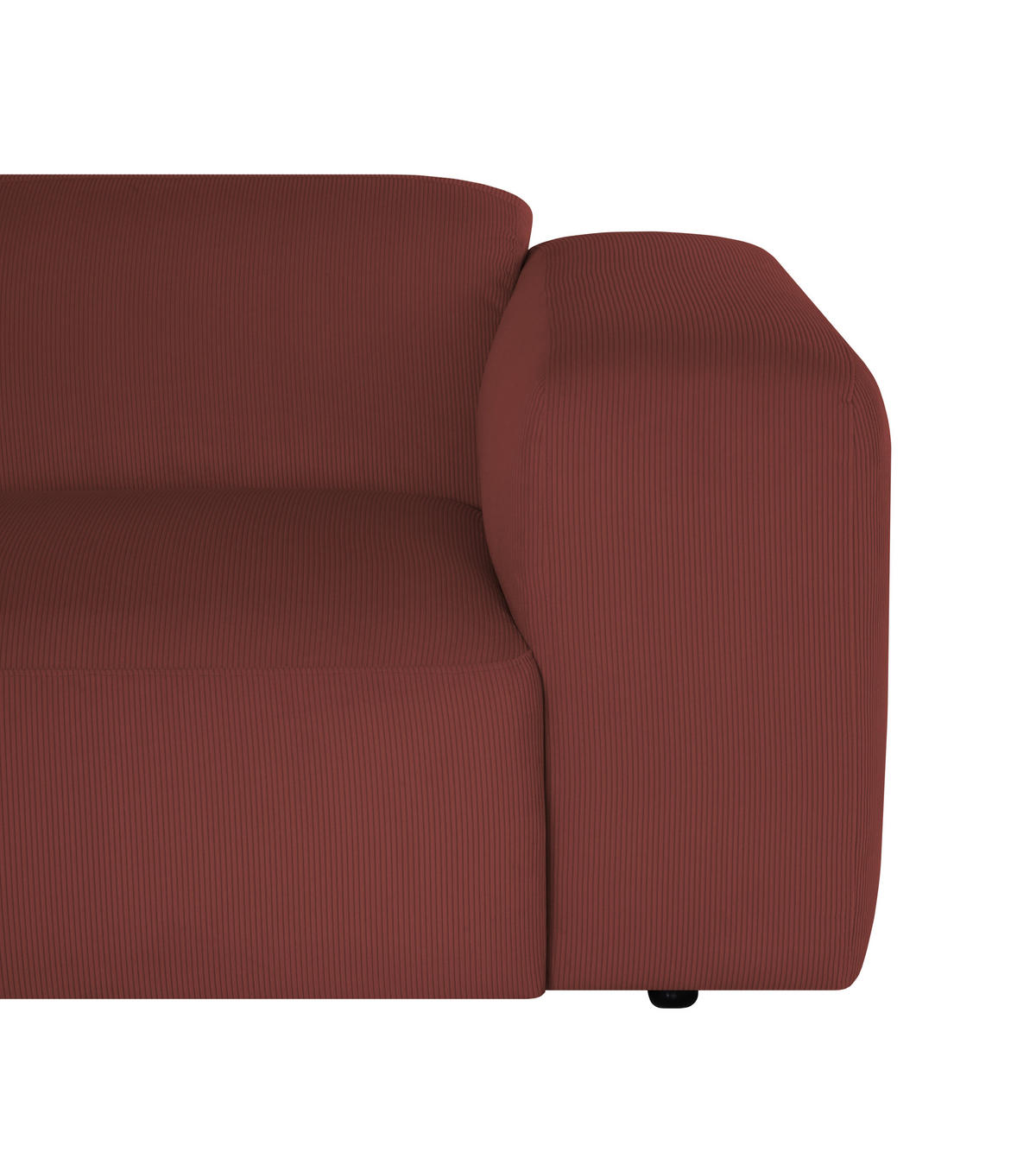 ECKSOFA HANNAH Rot Cord  - Rot/Schwarz, Design, Kunststoff/Textil (200/304cm) - MID.YOU