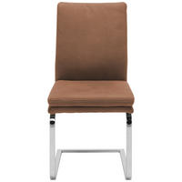 SCHWINGSTUHL  Lederauswahl, Stoffauswahl Mikrofaser  - Chromfarben/Hellbraun, Design, Textil/Metall (47/100/64cm) - Novel