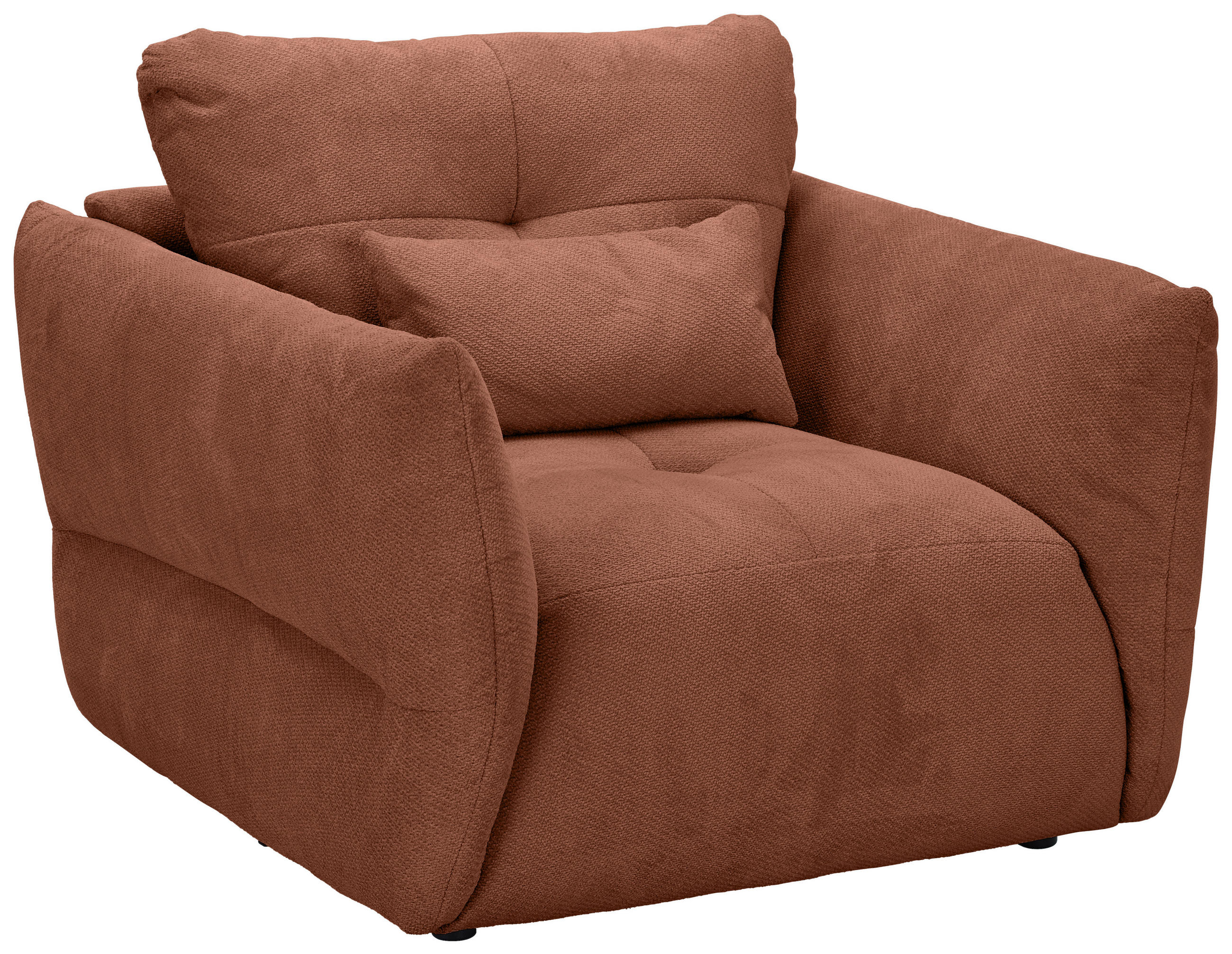 SESSEL in Webstoff Rostfarben  - Rostfarben/Schwarz, KONVENTIONELL, Textil/Metall (112/88/120cm) - Carryhome