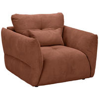 SESSEL in Webstoff Rostfarben  - Rostfarben/Schwarz, KONVENTIONELL, Textil/Metall (112/88/120cm) - Carryhome