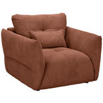 SESSEL in Webstoff Rostfarben - Rostfarben/Schwarz, KONVENTIONELL, Textil/Metall (112/88/120cm) - Carryhome