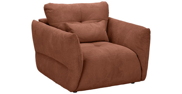 SESSEL in Webstoff Rostfarben  - Rostfarben/Schwarz, KONVENTIONELL, Textil/Metall (112/88/120cm) - Carryhome