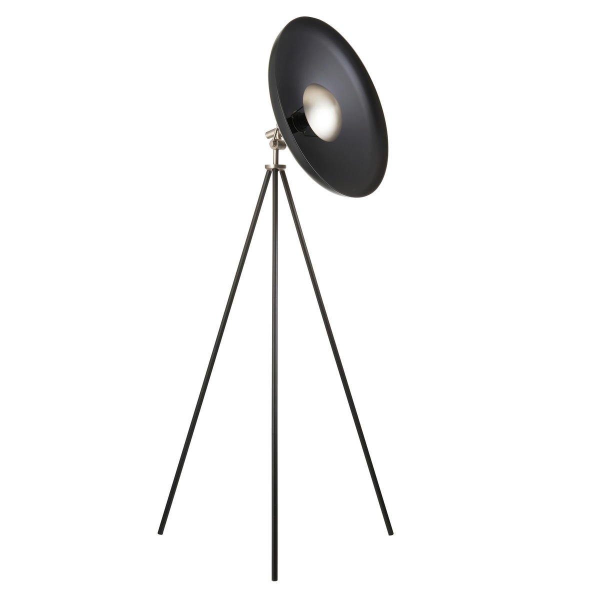STEHLEUCHTE 72/146 cm    - Schwarz/Weiß, KONVENTIONELL, Metall (72/146cm) - ENDON