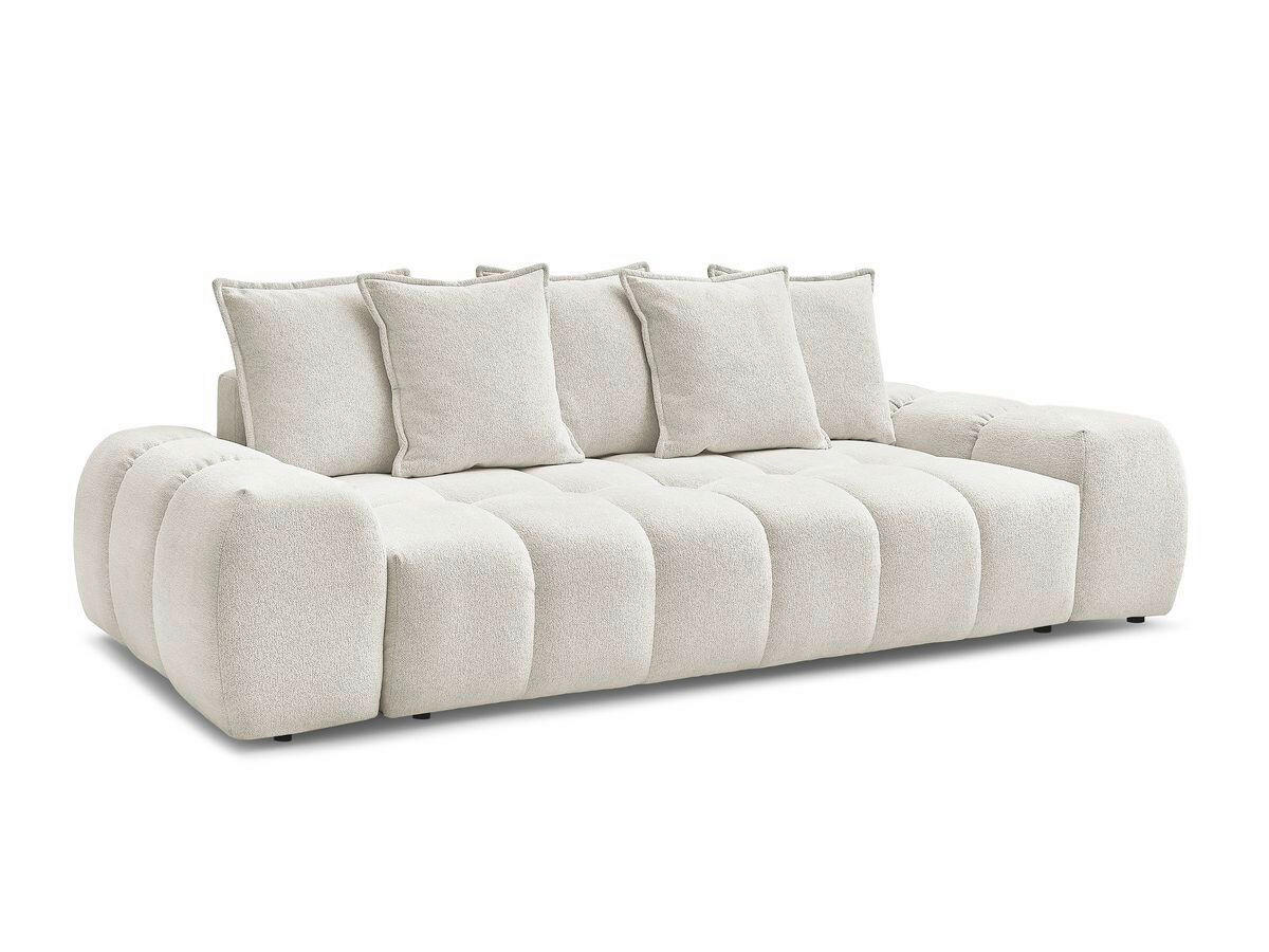 3-SITZER-SOFA EVEREST Flachgewebe Weiß  - Schwarz/Weiß, MODERN, Kunststoff/Textil (278/90/115cm)