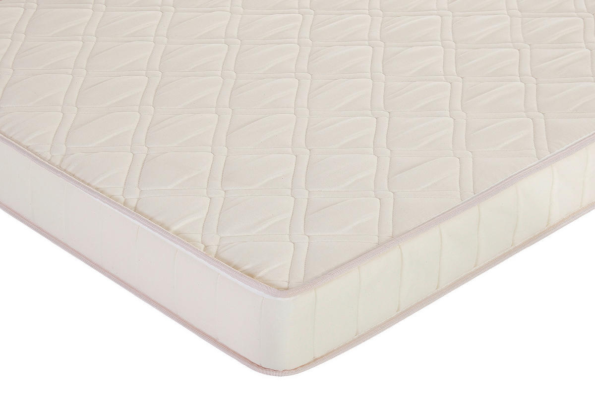 KALTSCHAUMMATRATZE 90/200 cm, Höhe ca.: 13 cm, H2 + H3 = mittel + fest,  - Weiß, Basics, Textil (90/200cm) - P & B