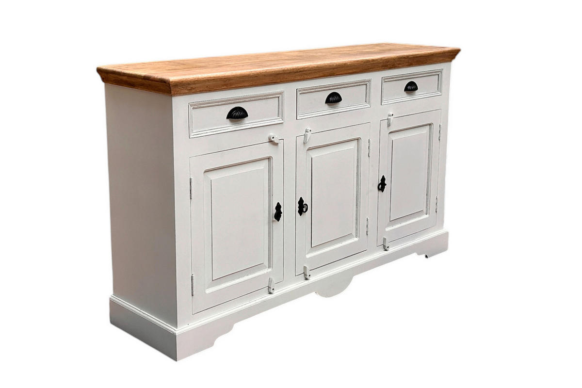 SIDEBOARD  150/90/40 cm 3 Schublade(n)  - Schwarz/Weiß, KONVENTIONELL, Holz/Holzwerkstoff (150/90/40cm) - MID.YOU