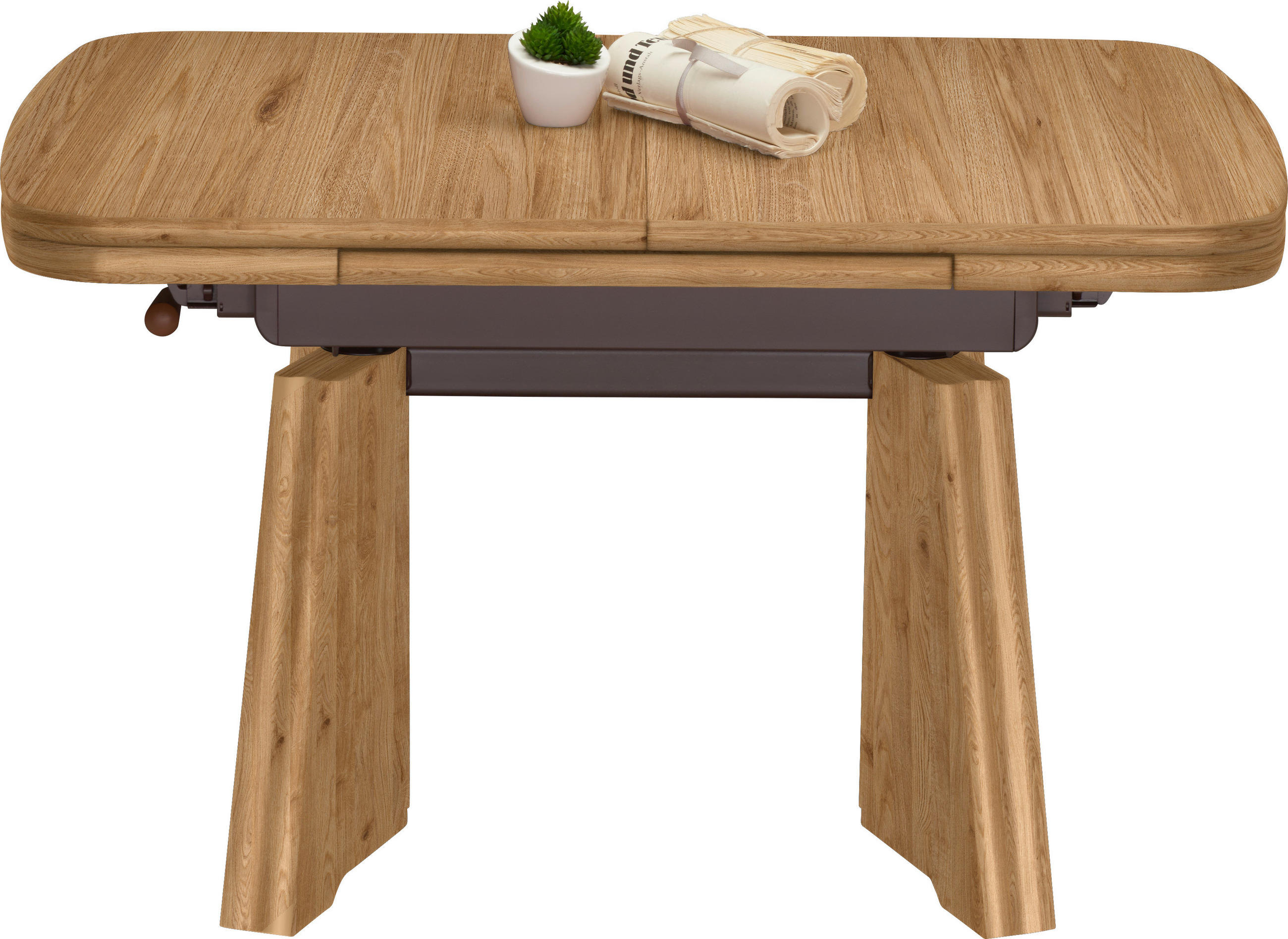 COUCHTISCH in Metall, Holzwerkstoff 90-131/65/54-73 cm  - Eichefarben, Konventionell, Holzwerkstoff/Metall (90-131/65/54-73cm) - Venda