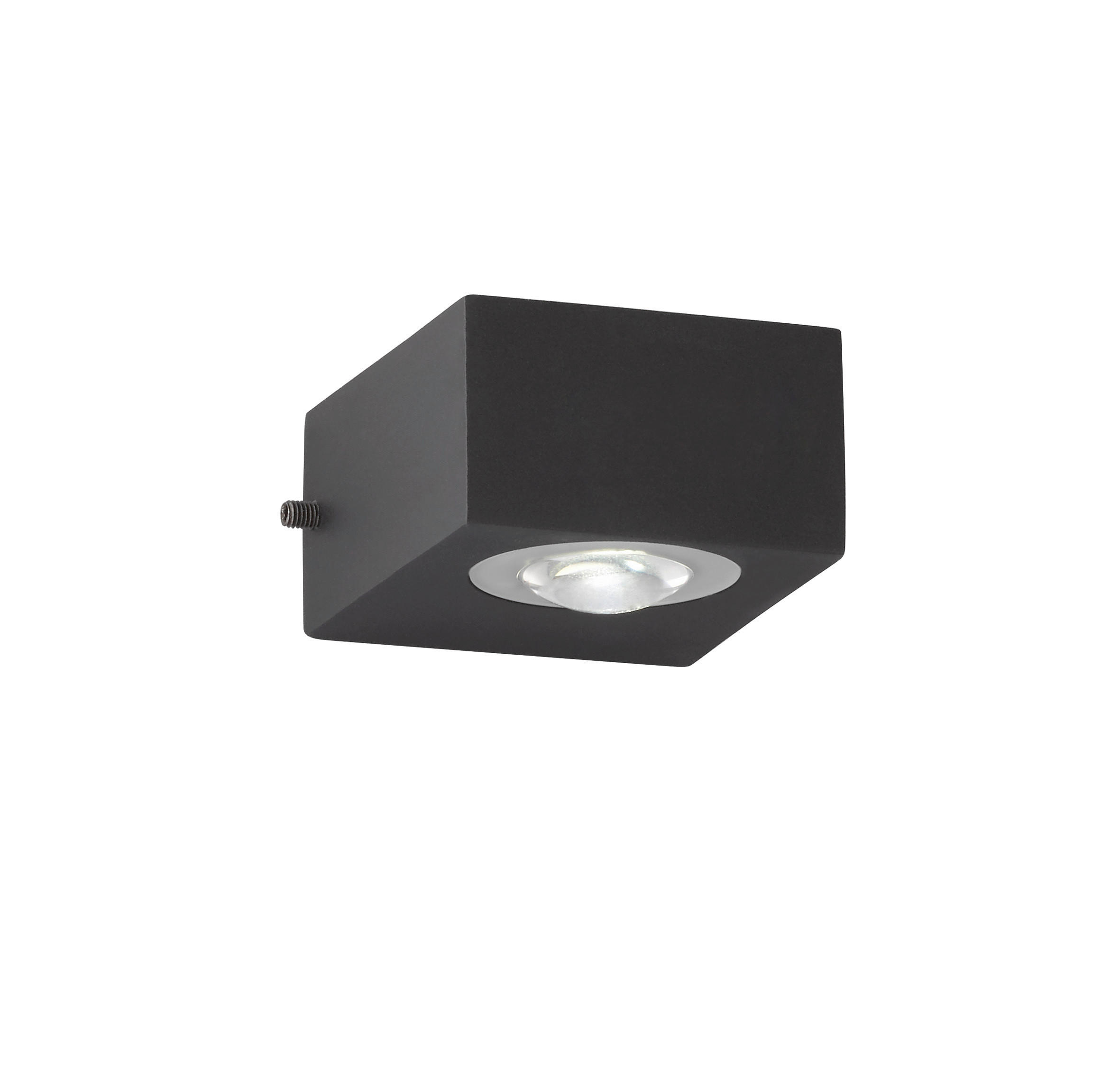 LED-WANDLEUCHTE 8,3/5,3 cm   - Schwarz, Design, Metall (8,3/5,3cm) - Fischer & Honsel
