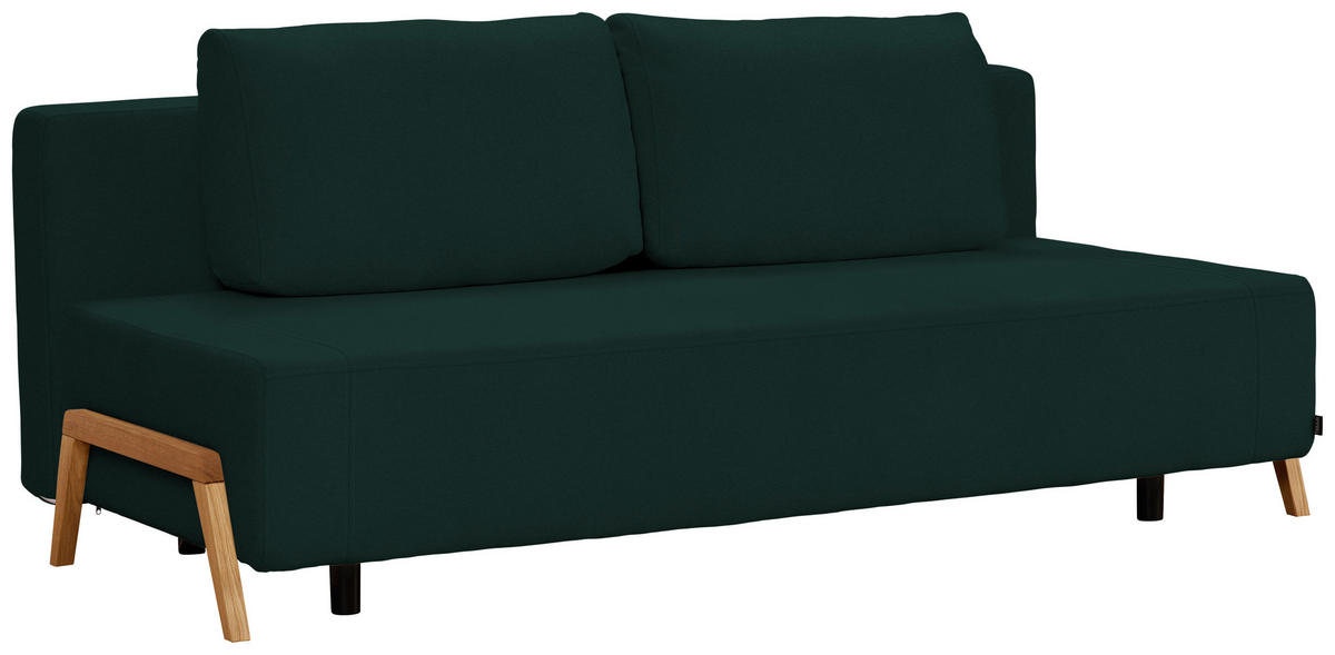 SCHLAFSOFA in Textil Waldgrün  - Waldgrün/Naturfarben, Design, Holz/Textil (211/88/102cm) - Niels Andersson
