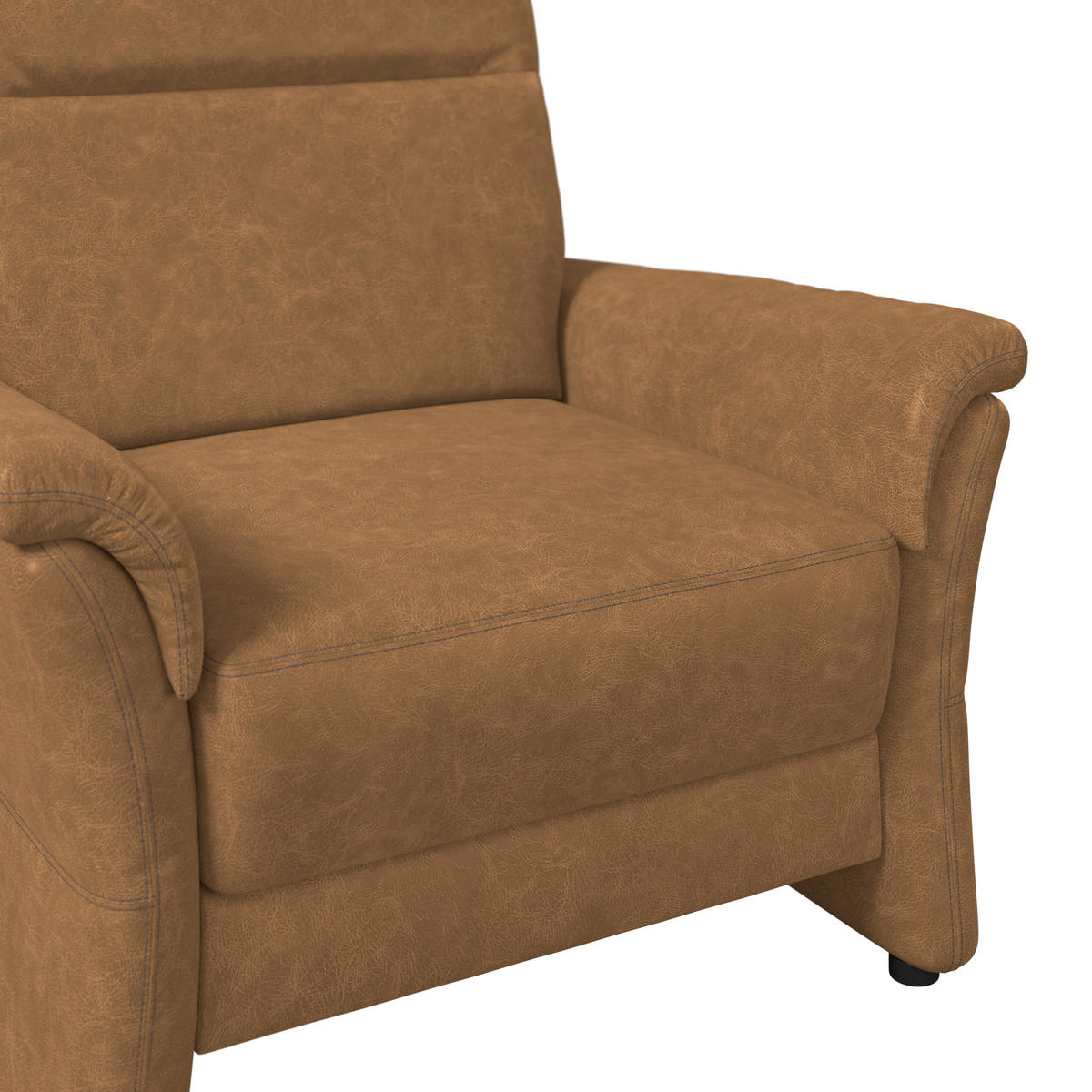 SESSEL Mikrofaser Senfgelb  - Senfgelb/Schwarz, Konventionell, Kunststoff/Textil (104/98/91cm) - Elegando