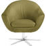 SESSEL Echtleder Grün - Chromfarben/Grün, Design, Leder/Metall (84/82/71cm) - Joop!