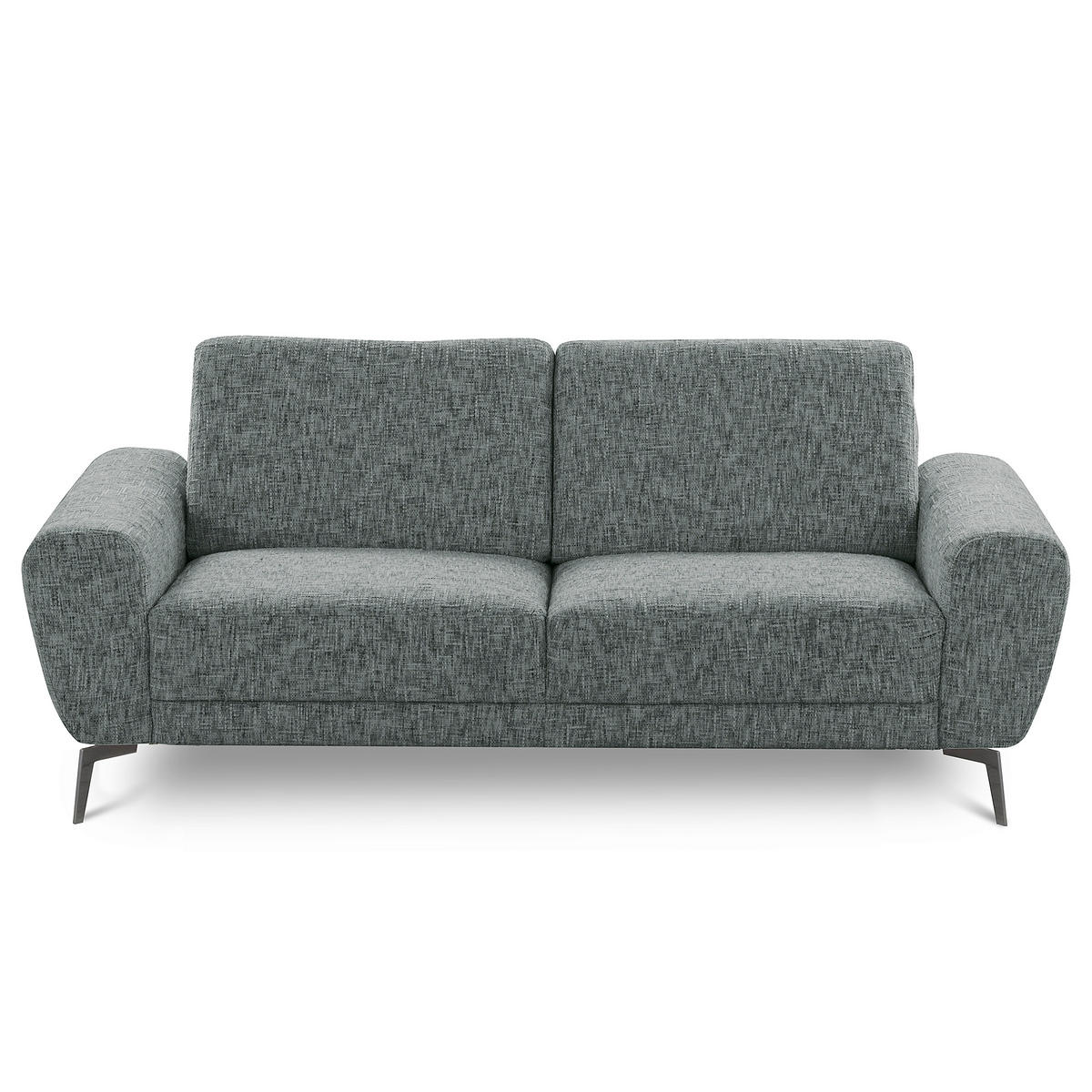 2-SITZER-SOFA Webstoff Anthrazit  - Anthrazit/Schwarz, Design, Textil/Metall (157/85/92cm) - Livetastic