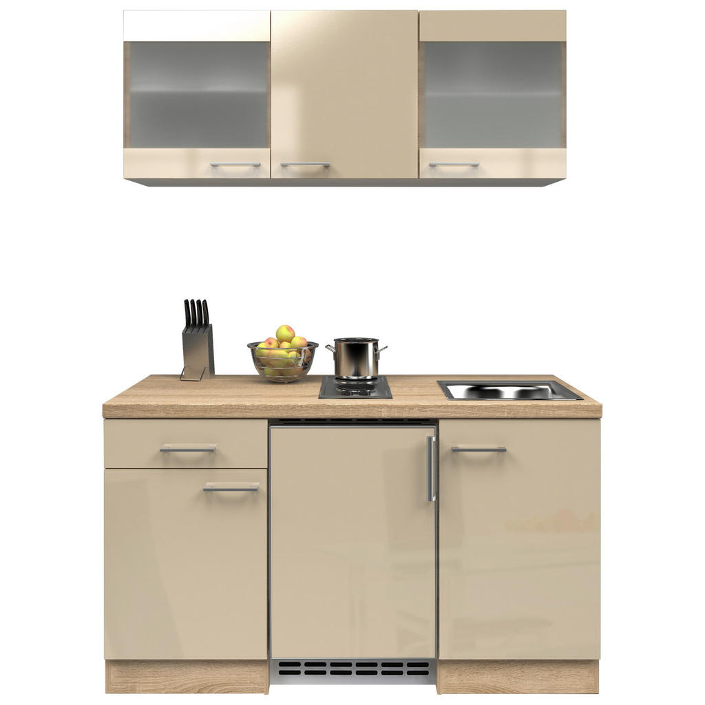 Küchenzeile Nepal Mit Geräten 150 Cm Kaschmir/eiche Dekor