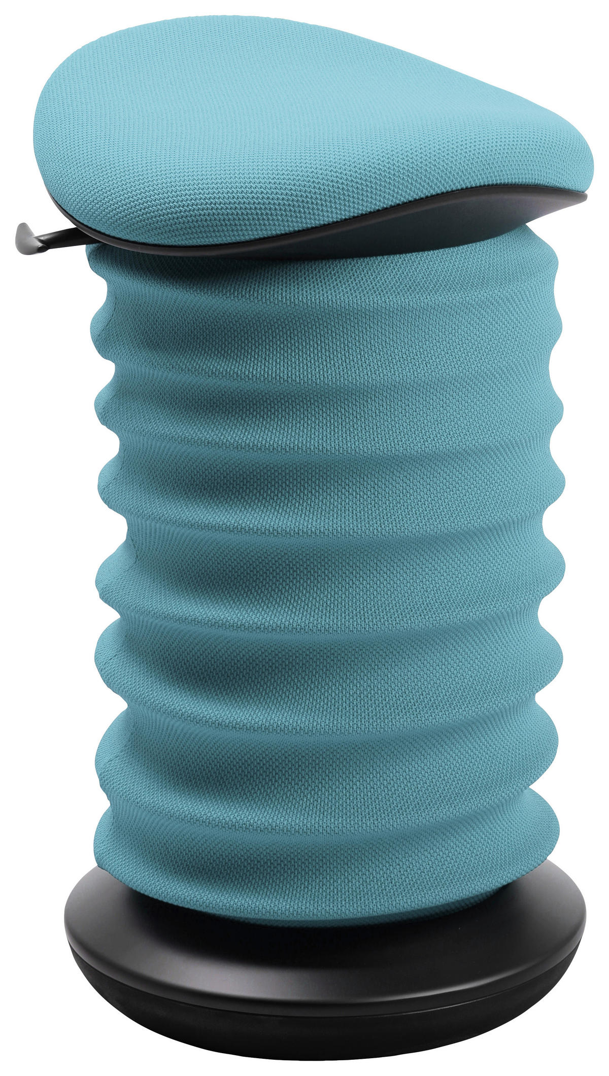 BÜROHOCKER Blau, Schwarz  - Blau/Schwarz, Design, Kunststoff/Textil (37,5/53-64/36cm) - Topstar