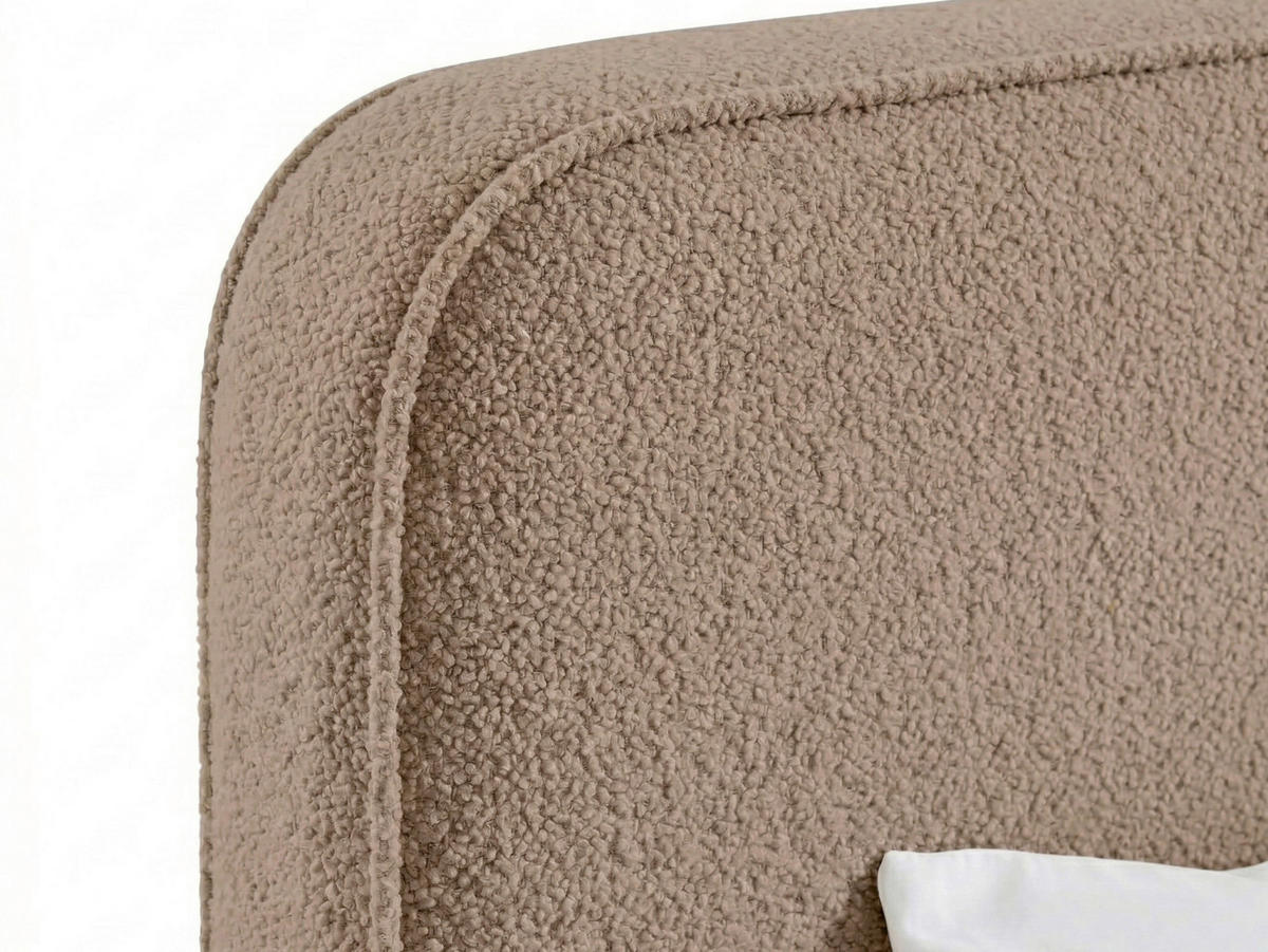 POLSTERBETT 180/200 cm,  in Braun,  - Schwarz/Braun, MODERN, Holz/Textil (180/200cm) - MID.YOU