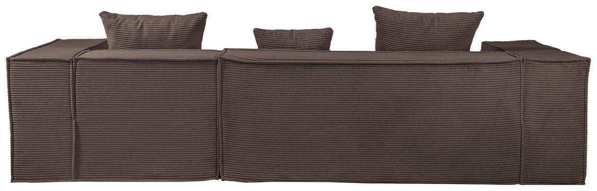 ECKSOFA in Cord Braun   - Braun, Design, Textil (270/60/100cm) - P & B
