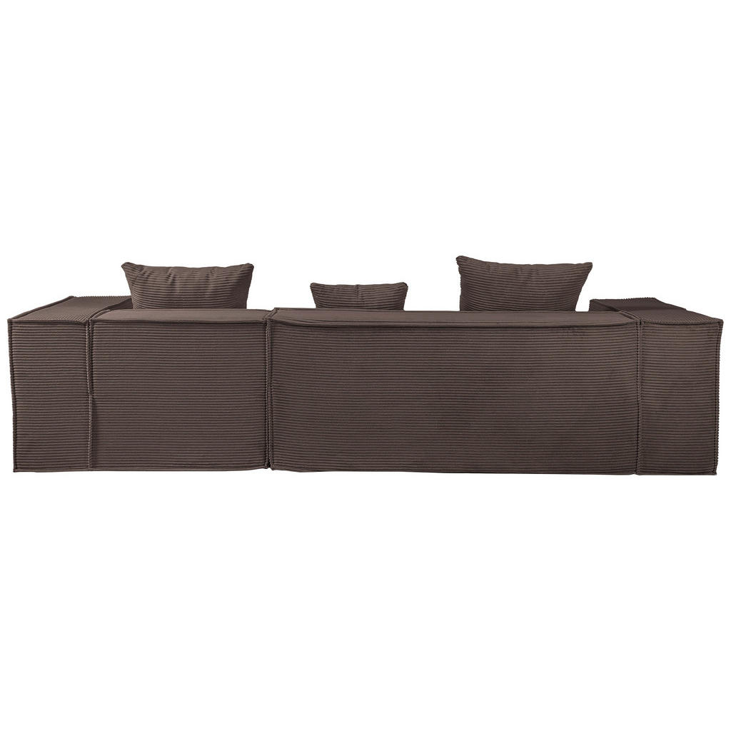 Thumbnail - P & B Ecksofa, Braun, Textil, 3-Sitzer, Füllung: Schaumstoff, L-Form, 270x60x100 cm, Bsci, Wohnzimmer, Sofas & Couches, ...