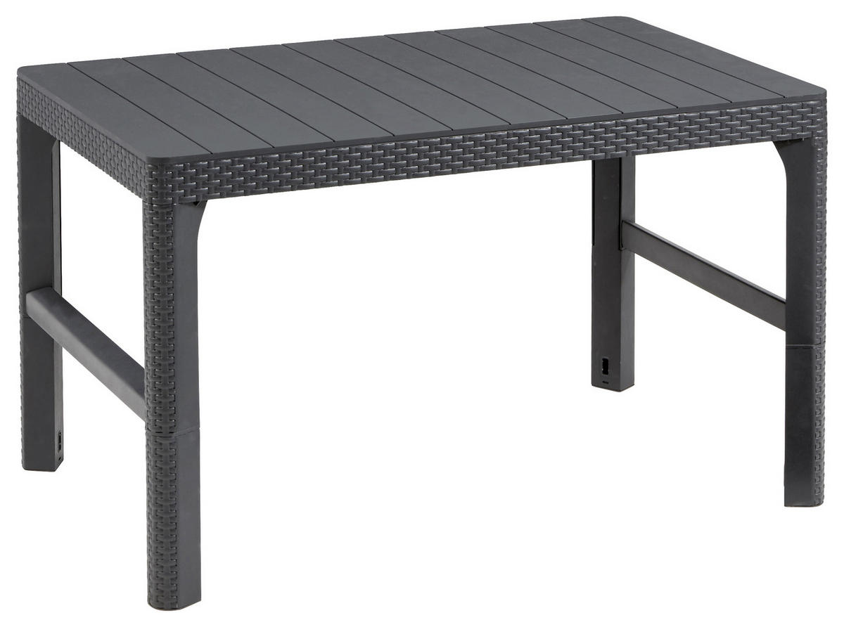 LOUNGETISCH 116/71,5/40-66 cm Kunststoff  - Graphitfarben, Design, Kunststoff (116/71,5/40-66cm) - Keter