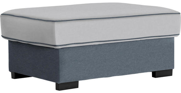 HOCKER in Textil Grau, Weiß - Braun/Weiß, ROMANTIK / LANDHAUS, Kunststoff/Textil (101/45/69cm) - Hom`in