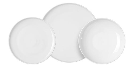 KOMBISERVICE Weiß Vola 12-teilig 4 Personen  - Weiß, Design, Keramik - Novel