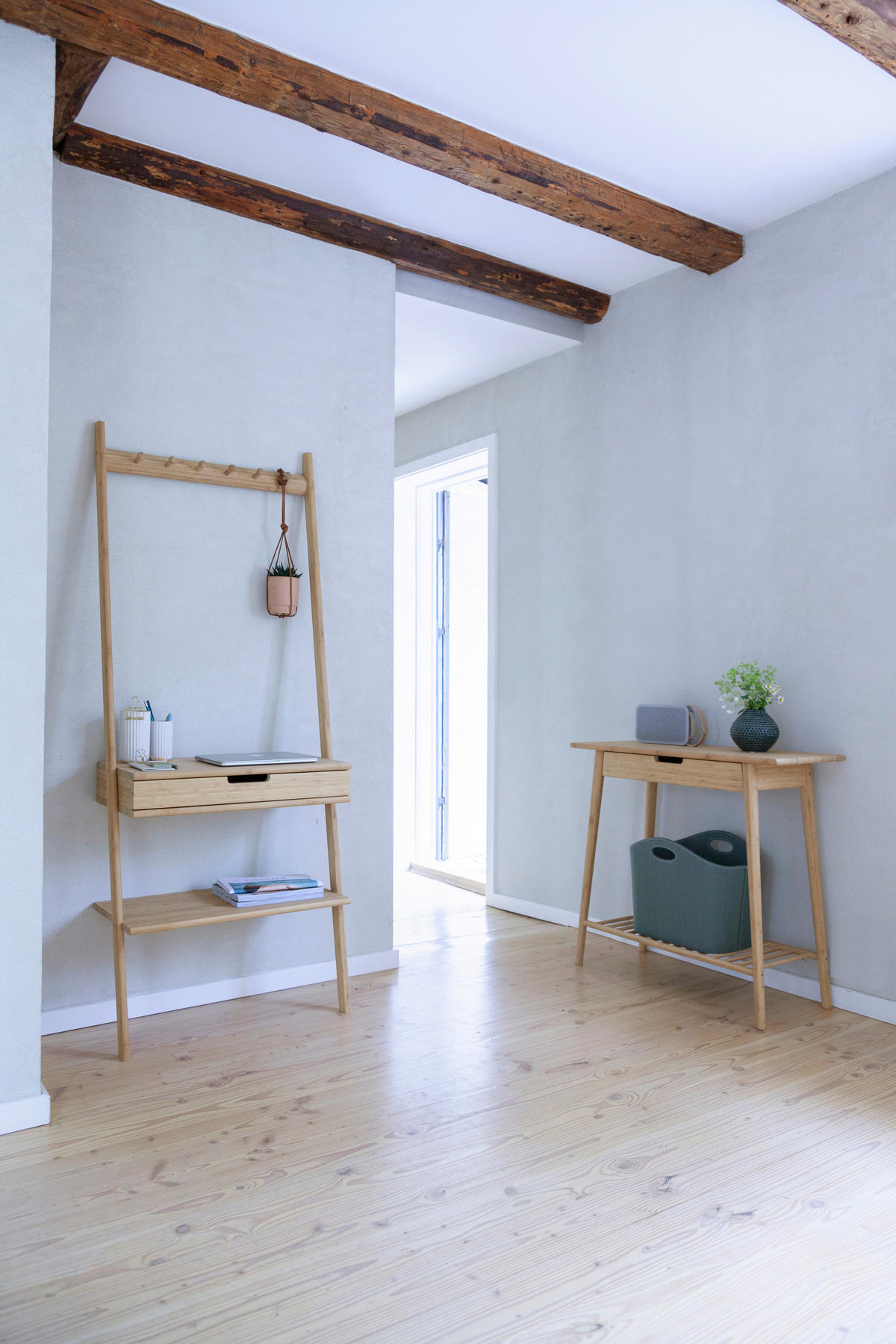 KONSOLENTISCH in Holz 90/35/80 cm    - Naturfarben/Nickelfarben, ROMANTIK / LANDHAUS, Holz (90/35/80cm) - MID.YOU