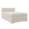 BOXSPRINGBETT 140/200 cm  in Creme  - Creme/Alufarben, Basics, Kunststoff/Textil (140/200cm) - Boxxx