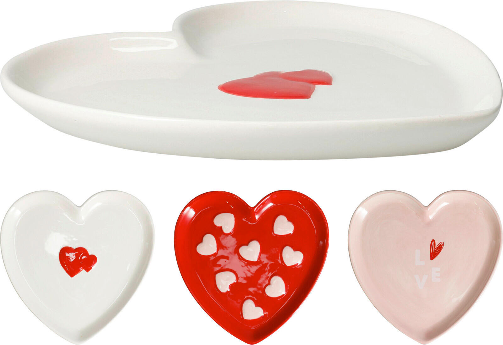 TÁNYÉR  - pink/piros, Basics, kerámia (0,2cm)