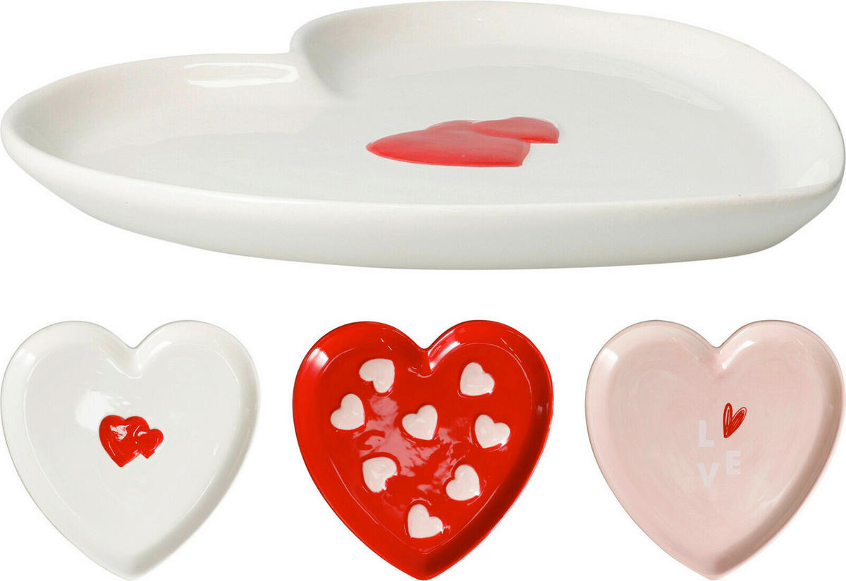 TÁNYÉR  - pink/piros, Basics, kerámia (0,2cm)