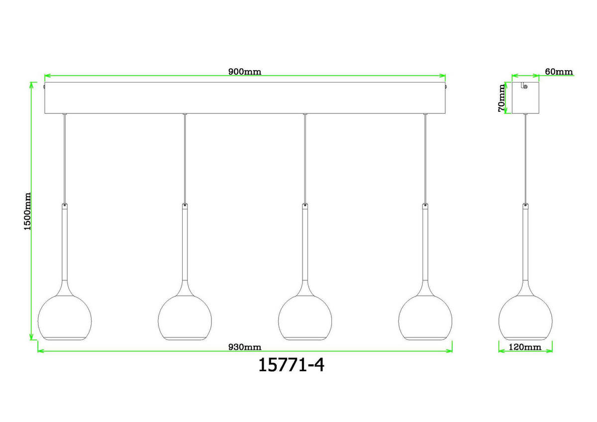 ZÁVĚSNÉ LED SVÍTIDLO, 93/12/150 cm - bílá/černá, Design, kov/plast (93/12/150cm) - Globo