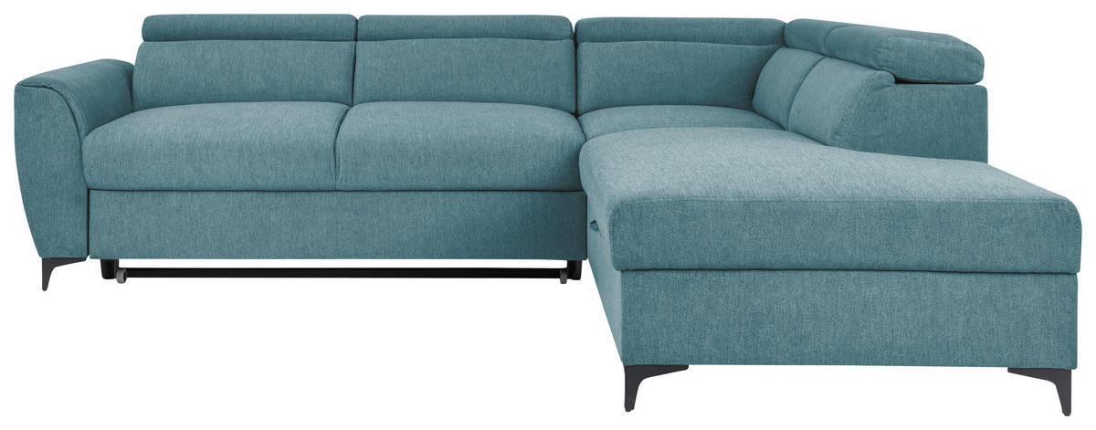 ECKSOFA Petrol Velours von CARRYHOME