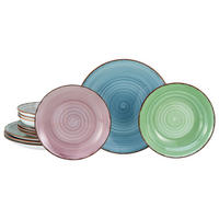 TAFELSERVICE Multicolor Samba 12-teilig  - Multicolor, Basics, Keramik - Creatable