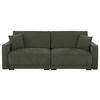 2-SITZER-SOFA in Chenille Dunkelgrau  - Dunkelgrau/Schwarz, Konventionell, Kunststoff/Textil (233/90/110cm) - MID.YOU