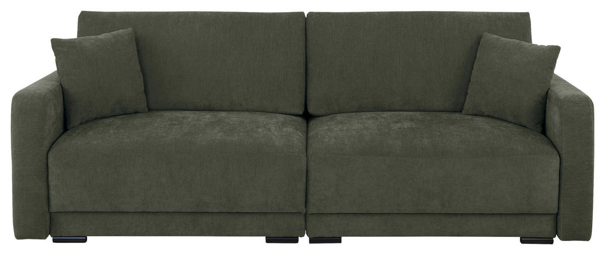 2-SITZER-SOFA in Chenille Dunkelgrau  - Dunkelgrau/Schwarz, Konventionell, Kunststoff/Textil (233/90/110cm) - MID.YOU