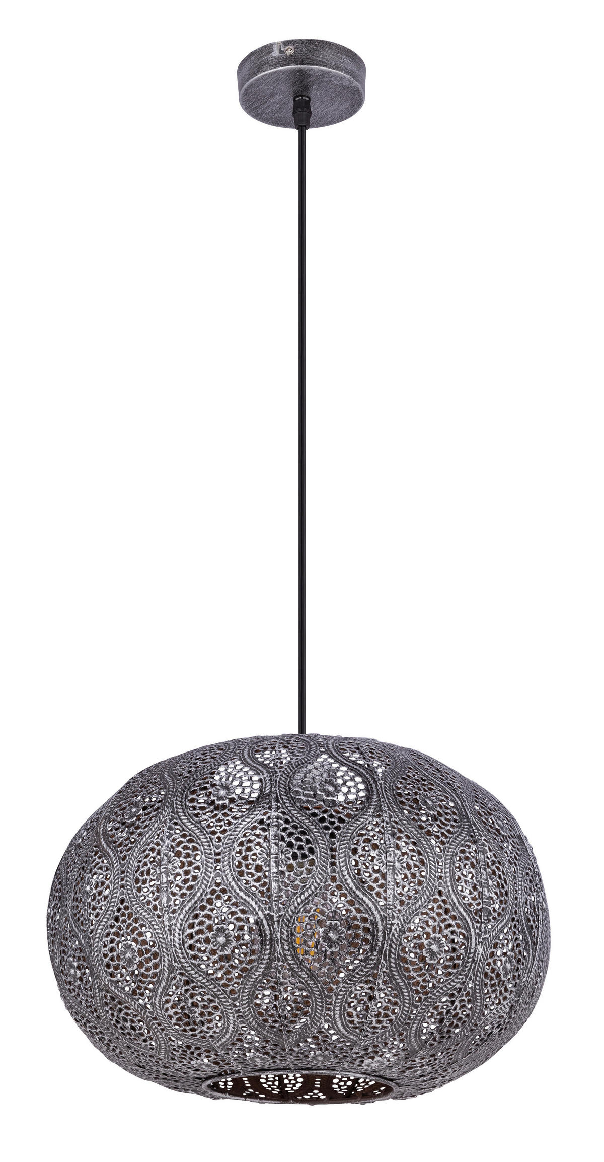 LED-HÄNGLAMPA 30/120 cm  - silver/svart, Design, metall/plast (30/120cm) - Globo