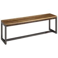 SITZBANK in Holz Naturfarben  - Schwarz/Naturfarben, Konventionell, Holz/Metall (120/46/45cm) - MID.YOU
