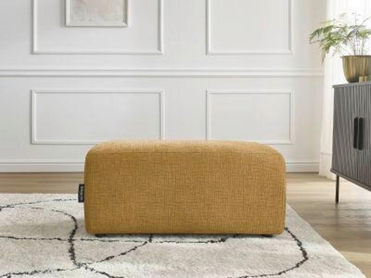 HOCKER ATILLA Struktur Gelb  - Gelb/Schwarz, MODERN, Kunststoff/Textil (92/44/48cm)
