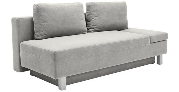 SCHLAFSOFA Flachgewebe Hellgrau  - Chromfarben/Hellgrau, Design, Holz/Textil (205/77-93/99cm) - Novel
