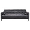 SCHLAFSOFA in Mikrofaser Dunkelgrau  - Dunkelgrau/Schwarz, Design, Textil/Metall (223/89/86cm) - P & B