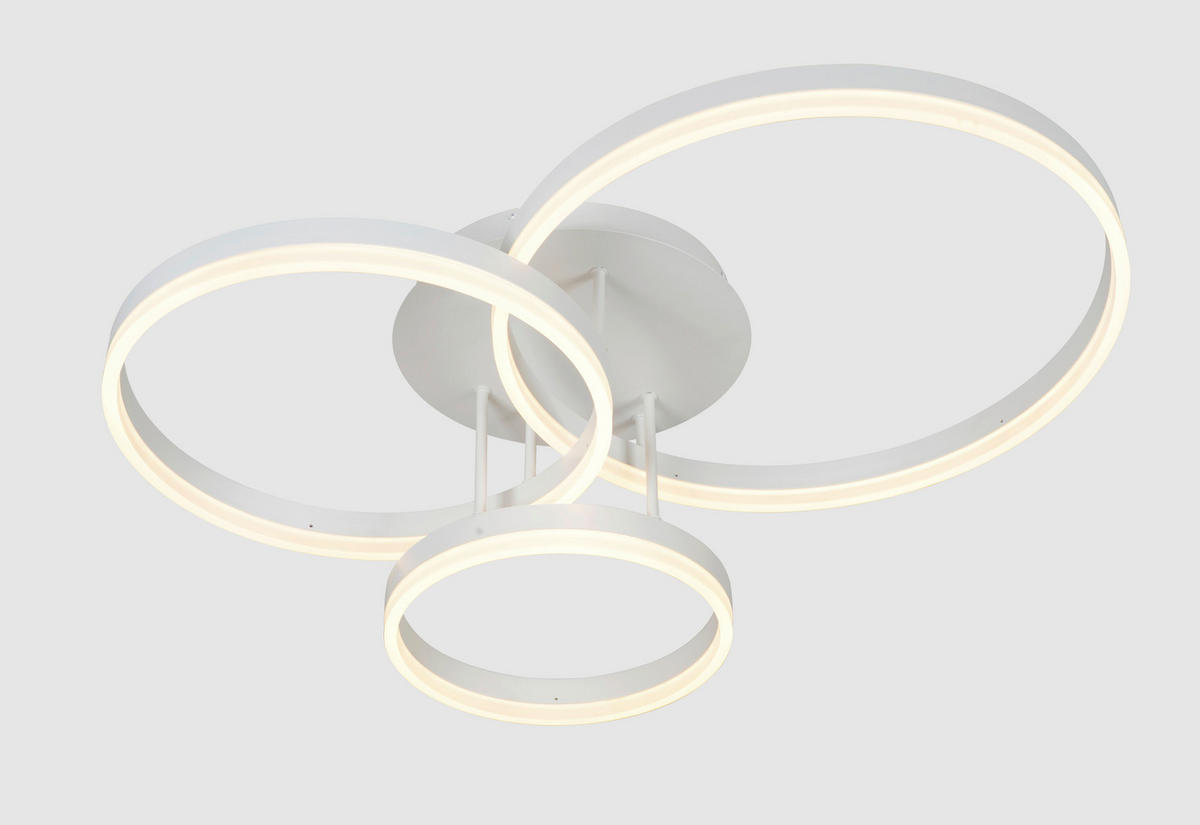 LED-DECKENLEUCHTE 75/38/22,5 cm   - Weiß, Design, Kunststoff/Metall (75/38/22,5cm)