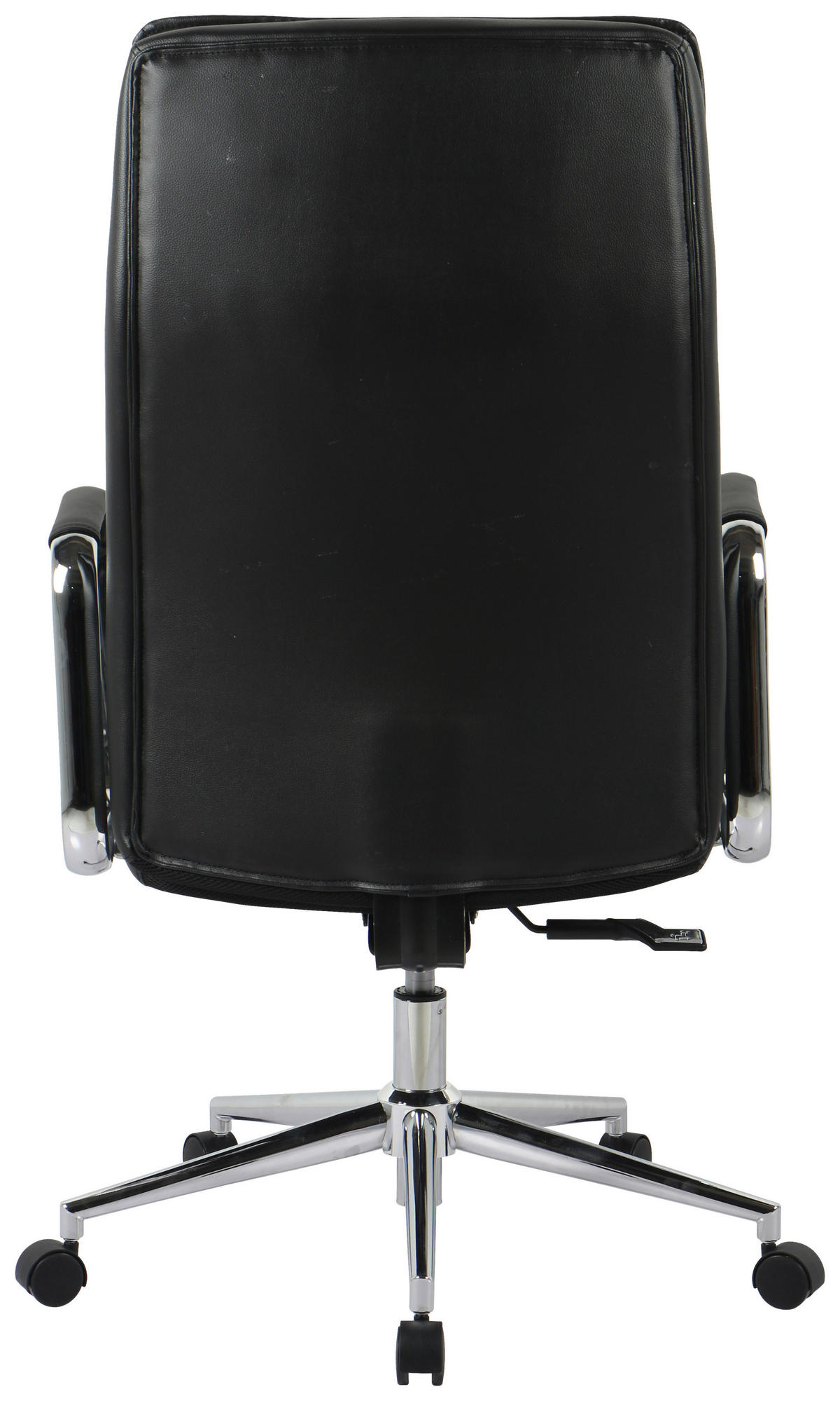KANCELÁRSKE KRESLO, vzhľad kože, čierna - čierna/chrómová, Konventionell, kov/koža (75/113/120,5/65,5cm) - Novel